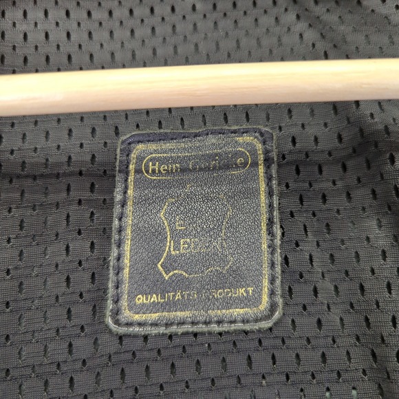 Vtg Hein Gericke Cafe Racer Leather‎ Motorcycle Jacket Mens Black 46 Biker Coat - Picture 7 of 11